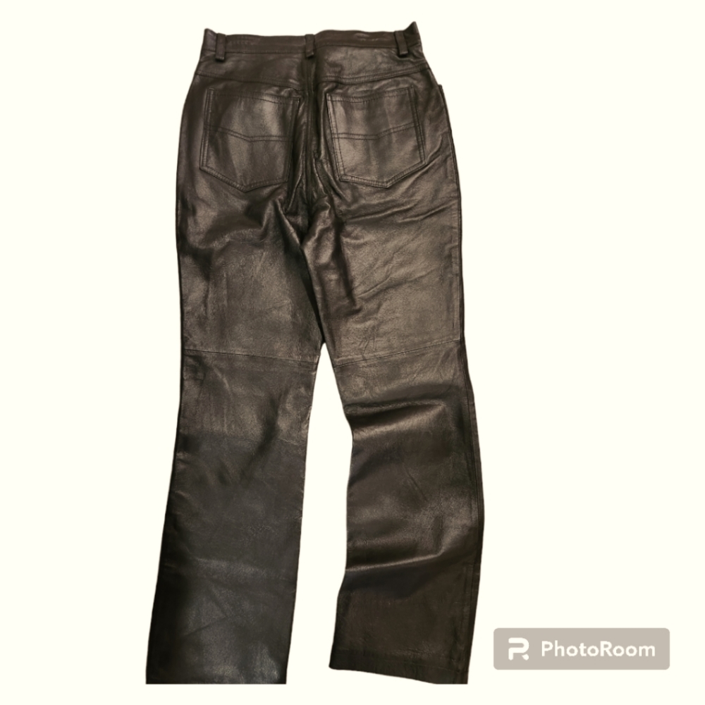 Vintage Black Leather Jeans